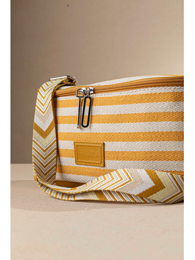 Crossbody Καραβόπανο με Ιμάντα και Ρίγες