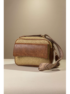 Τσαντα Χιαστί με Μπροστινή Θήκη με Καπάκι