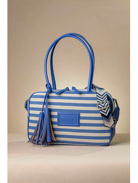 Μακρόστενη Τσάντα Ώμου και Χιαστί από Καραβόπανο