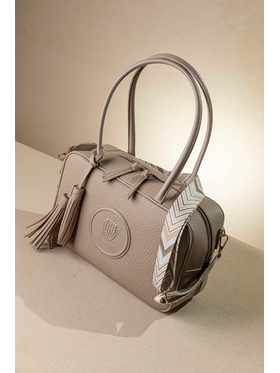 Μακρόστενη Τσάντα Ώμου και Χιαστί με Casual Logo