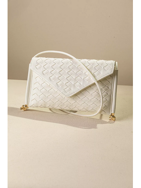 Κομψή Τσάντα-Φάκελος με Ιδιαίτερη Πλέξη