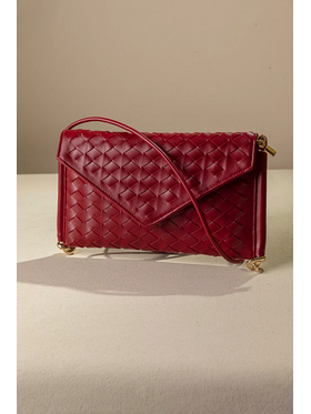 Κομψή Τσάντα-Φάκελος με Ιδιαίτερη Πλέξη