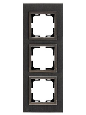 Πλαισιο 3 Θεσεων Αλουμινιο Μαυρο