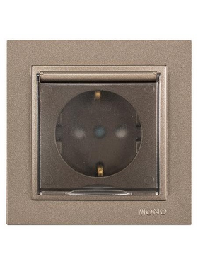 Πριζα Σουκο Καπακι 16a Κουμπωτος με Παιδικη Προστασια Light Fume