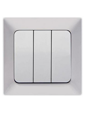 Διακοπτης Τριπλος Νικελ mat