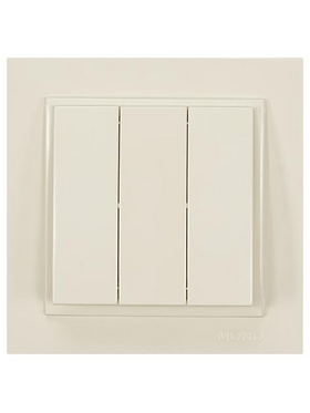 Διακοπτης Τριπλος Απλος Μπεζ