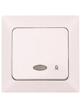 Μπουτον Κουδουνιου+λυχνια Λευκο