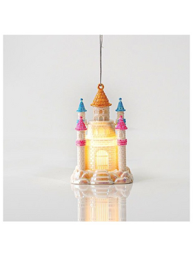 Καστρο Ακρυλικο Φωτιζομενο με Μουσικη, Λευκο-Χρωματιστο, Μπαταριας, 7,4x11,3cm