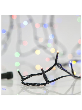 Σειρα, 280 led 3mm, 31v, Προγραμμα, Επεκταση εωσ 5, Πρασινο Καλωδιο, Χρωματιστο Led,  ana 7,5cm, Χωρις Μετασχηματιστη, Ιρ44