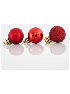 Μπαλα Πλαστικη, Κοκκινη, σετ 24τμχ, 3cm