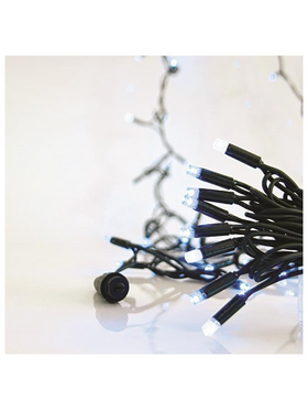 Σειρα, 100 led 5mm, 230v, Επεκταση εωσ 9, Πρασινο Καουτσουκ Καλωδιο, 90 Μπλε led kai 10 Λευκα Flash Led, Προεκταση Παροχης 1,5cm, ana 10cm, Ιρ65