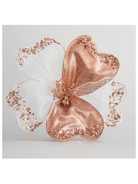 Λουλουδι Ιβισκος Ροζ, Οργαντζα, 30cm