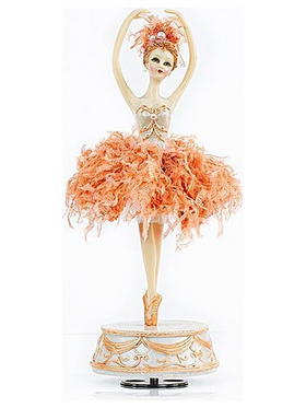 Μπαλαρινα με ροζ Φουστα, σε Βαση, 33cm