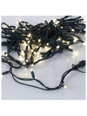 Σειρα, 100 led 5mm με Καπακια, 230v, 3 Επεκτασεις εωσ 20 Σετ, Πρασινο Καουτσουκ Καλωδιο, Daylight Led, ανα 10cm, Προεκταση Παροχης 1,5m, Ιρ67