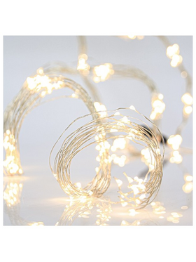 Χταποδι, 400 Mini Led, 4,5v Μετασχηματιστη, Ασημι Χαλκino Kaλωδιο, Θερμο Λευκο Led, ana 10cm, (16 Lines x 25led), Προεκταση Παροχης 5m, Ιρ44