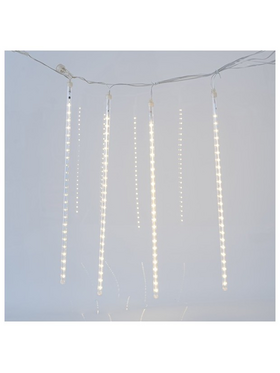 Κουρτινα, 240 Led, 5v Μετασχηματιστη, 5 Snowdrop 50cm, 4 Επεκτασεις εωσ 3 Σετ, Θερμο Λευκο Led, Προεκταση Παροχης 5m, Ip44