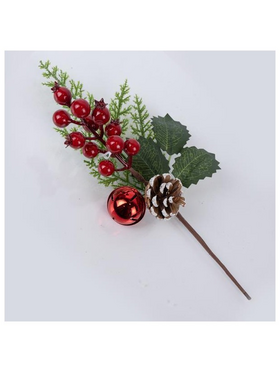 Πικακι με Κοκκινα Berries kai Κουδουνακι, 30cm