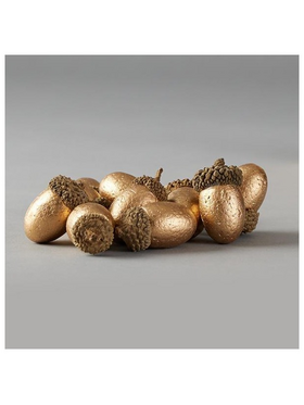 Χρυσα Βελανιδια σε Χαρτινη Συσκευασια, σετ 12τμχ, 3,5cm