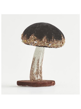 Βελουδινο Μανιταρι , Μαυρο με Γκλιτερ, 8x8x12cm