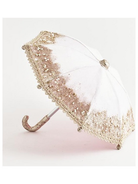 Βελουδινη Ομπρελα Ροζ, με Γκλιτερ, 23x26cm