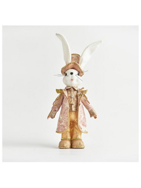 Κυριος Λαγος με ροζ Ρουχα, 19x10x42cm