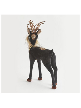 Βελουδινος Ταρανδος, Μαυρος, 19x8x39cm