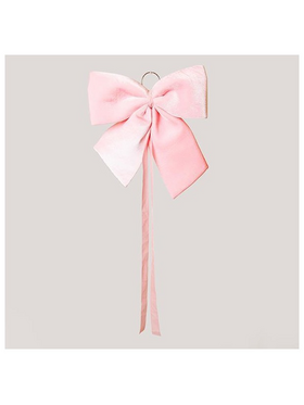 Φιογκος, Βελουδινος Ροζ, με Κορδελα, 44cm