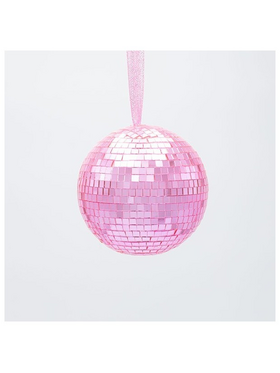 Γυαλινη Μπαλα, Ντισκο, Ροζ, 10cm
