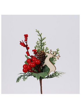 Πικακι με Κοκκινα Berries και Ελαφακι, 25cm