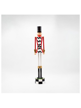 Μεταλλικος Καρυοθραυστης, Μαυρο Καρο με Κοκκινο, 60cm