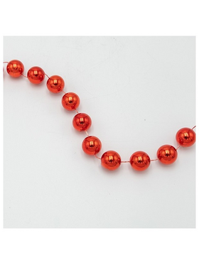 Αλυσιδα με Κοκκινες Περλες, 20mm, 280cm
