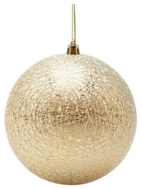 Πλαστικη Μπαλα, Χρυσο με οψη Σατεν, σετ 2τμχ, 12cm