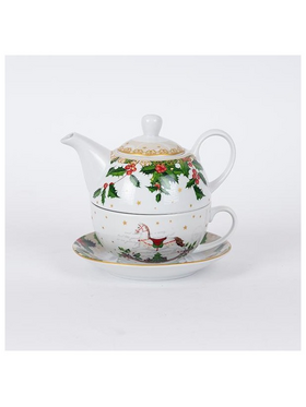 Σετ Τσαγιερα με Κουπα, με Αλογακι Καρουζελ