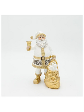 Αη Βασιλης Πολυρεζιν, Λευκο Χρυσο, με Καμπανακι, 13x19cm