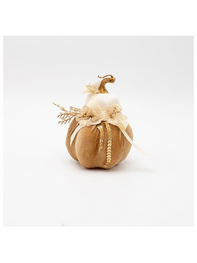 Βελουδινη Κολοκυθα, Διπλη, Λευκη Μοκα, 9x13cm