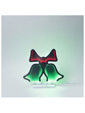 Καμπανες 29x27cm, Διακοσμητικο Σχεδιο Καθρεφτης με led Ταινια, Μετασχηματιστη, 116 Led, Πρασινο & Κοκκινο Led, Προεκταση Παροχης 3m, Ip20