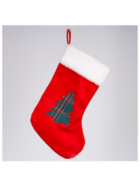 Καλτσα με Δεντρακι, Κοκκινη, 25x35cm