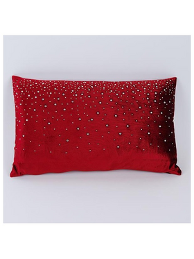 Μαξιλαρι, Μπορντο Βελουδο με Στρας, 30x50cm