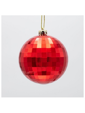 Πλαστικη Μπαλα, Ντισκο, Κοκκινη, σετ 2τμχ, 20cm