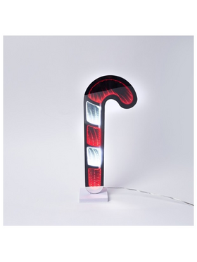 Μπαστουνι Candy 30x12cm, Διακοσμητικο Σχεδιο Καφρεφτης με led Ταινια, Μετασχηματιστη, 119 Led, Κοκκινο & Λευκο Led, Προεκταση Παροχης 3m, Ip20