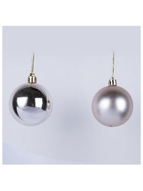 Μπαλα Πλαστικη, Σαμπανι, Γυαλιστερη και Ματ, σετ 6τμχ, 6cm (Top 120)