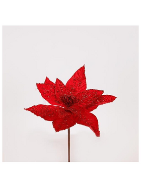 Λουλουδι Κοκκινο, με Κοκκινες Χαντρες, 27x15cm