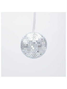 Γυαλινη Μπαλα, Ντισκο, Ασημι, 8cm