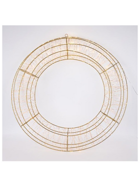 Στεφανι 80cm, 1680 Led, 31v Μετασχηματιστη, Timer, Mπρονζε Μεταλλικος Σκελετος, Μπρονζε Χαλκινο Καλωδιο, Θερμο Λευκο Led, Προεκταση Παροχης 5m, Ip44