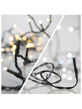 Σειρα, 300 2chip led 3mm, Μετασχηματιστη 31v, Επεκταση ωσ 3, Προγραμμα, Μνημη, Τηλεχειριστηριο, Χρονοδιακοπτη & Dimmer, Πρασινο Καλωδιο, Θερμο & Λευκο ανα 5cm, Προεκταση Παροχης 3m, Ιρ44