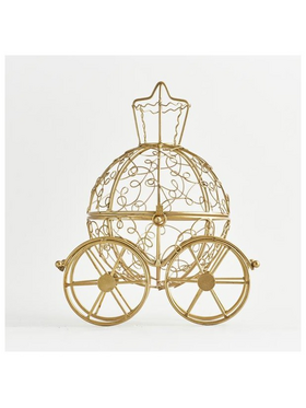 Αμαξα, με Στεμμα, Μεταλλικη, Χρυση, 17x22,5cm