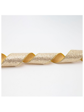 Κορδελα, Χρυση, με Glitter, 6.30cm, 10m