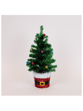 Δεντρακι Στολισμενο με Βαση αη Βασιλης, Πρασινο, 45cm