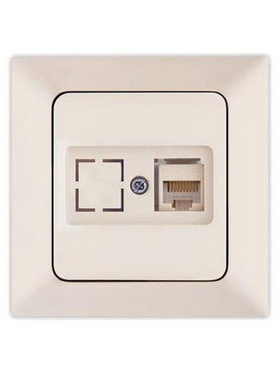 Πριζα Data cat 6 rj 45 Monh Μπεζ