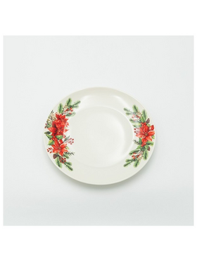 Πιατο με Κοκκινο Αλεξανδρινο, σετ 2τμχ, 20cm